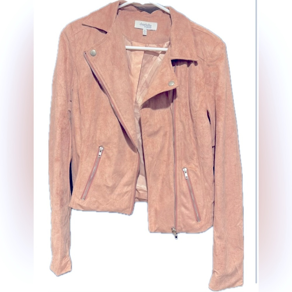 Charlotte Russe Faux Suede Moto Jacket